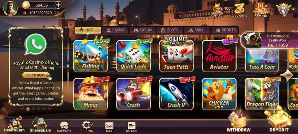 royal x casino app